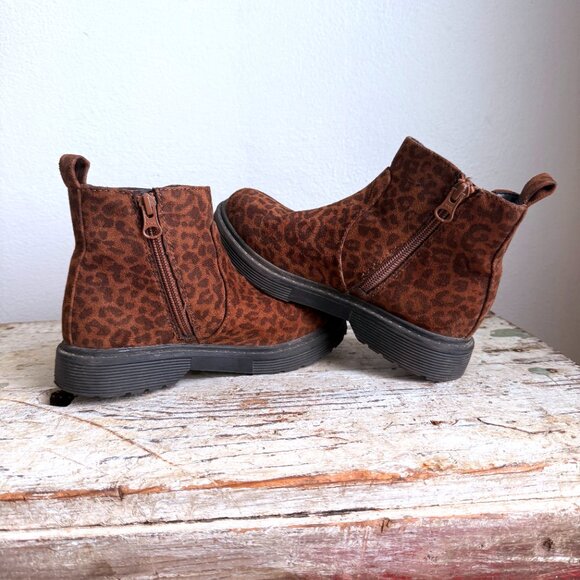 Cat & Jack Boots Leopard Print Youth Kids Size 1 - Picture 8 of 10
